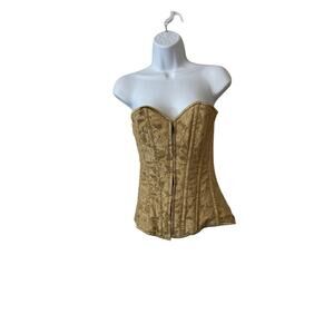 Daisy Corsets Lavish Golden Lace Full Zip Front Renaissance Festival‎ Size S